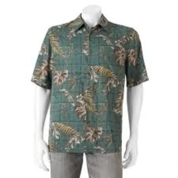 Men's Batik Bay Tropical Casual Button-Down Shirt Size Large - Picture 1 of 4